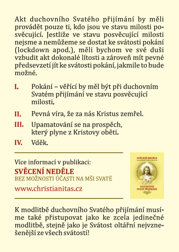 Duchovní Svaté přijímání