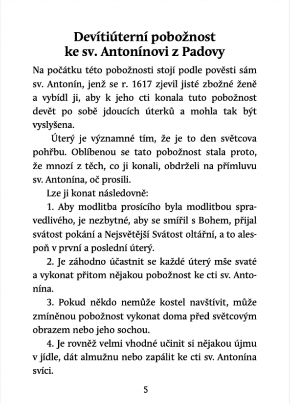 Devítiúterní pobožnost ke sv. Antonínovi z Padovy