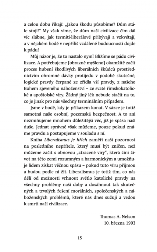 Liberalismus je hřích