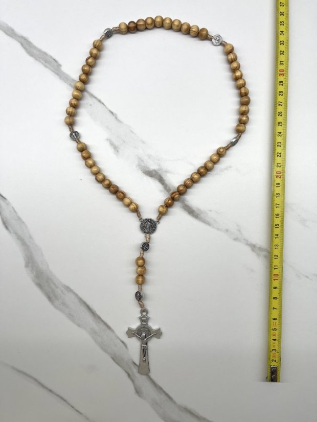 Dřevený růženec benediktinský - 10 mm