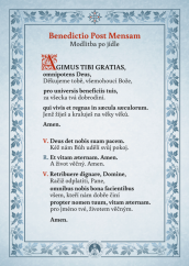 Modlitba před a po jídle – latinsky a česky