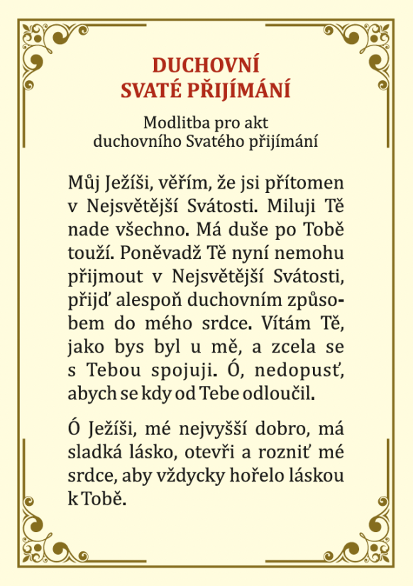 Duchovní Svaté přijímání