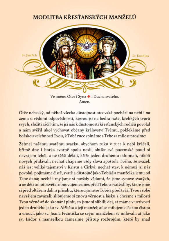 Modlitba křesťanských manželů