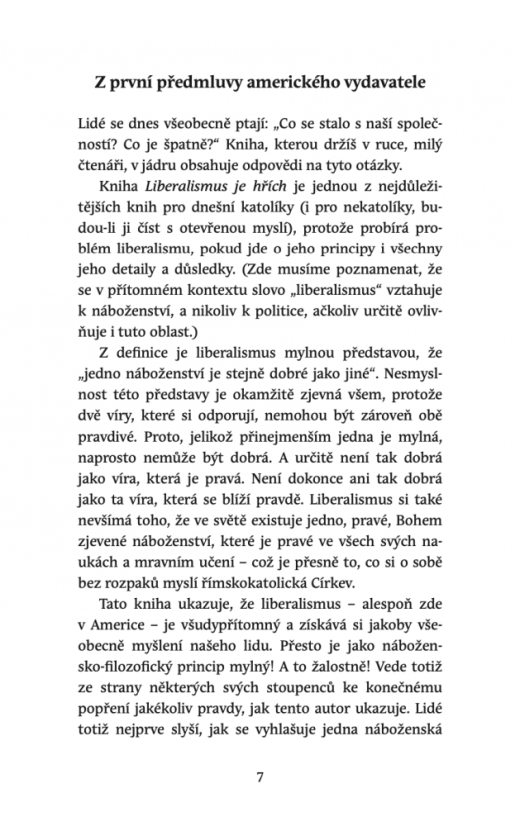 Liberalismus je hřích