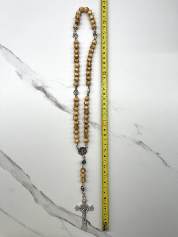 Dřevený růženec benediktinský - 10 mm