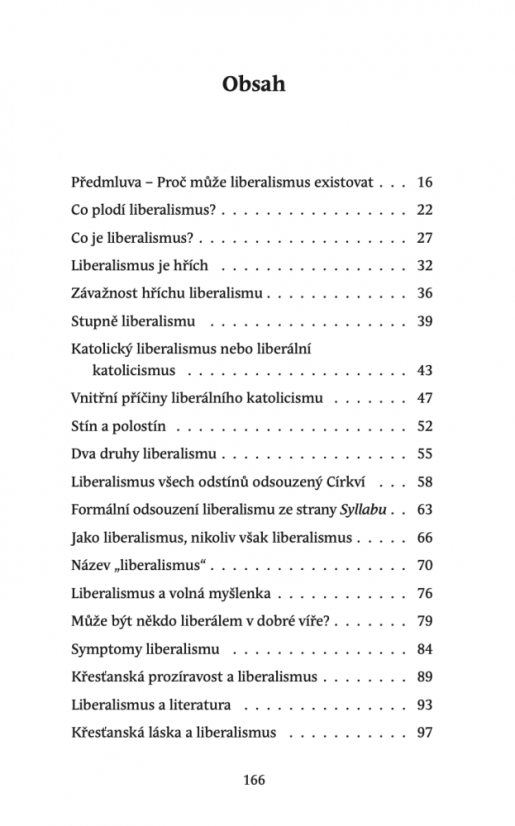 Liberalismus je hřích