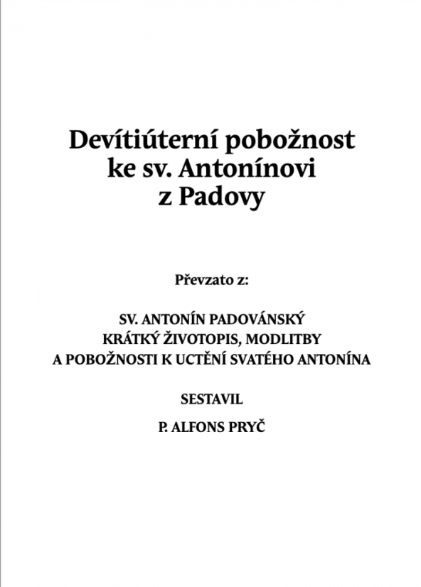 Devítiúterní pobožnost ke sv. Antonínovi z Padovy