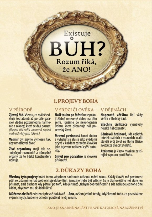 Letáček apologetika: Existuje Bůh? – 5ks