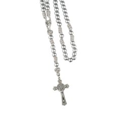 Růženec s paracord šňůrkou – 11 mm – stříbrná barva