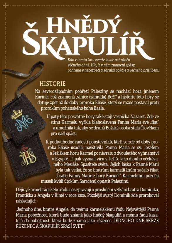 Letáček hnědý škapulíř – 25ks