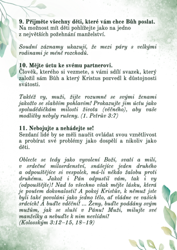 Jak mít šťastné manželství – svatební přáníčko