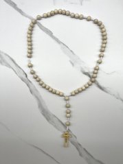 Dřevěný růženec - 12 mm – barva přírodní