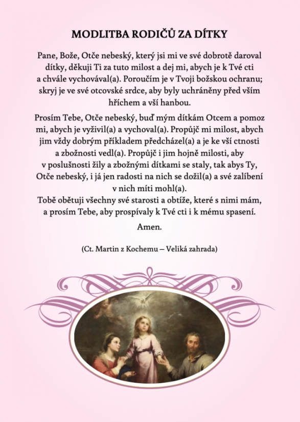 Modlitba křesťanských manželů krátká