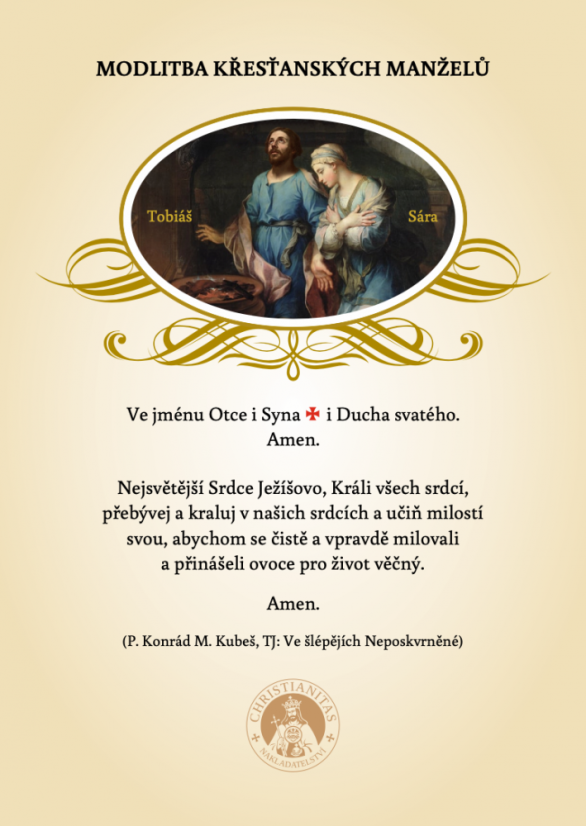 Modlitba křesťanských manželů krátká