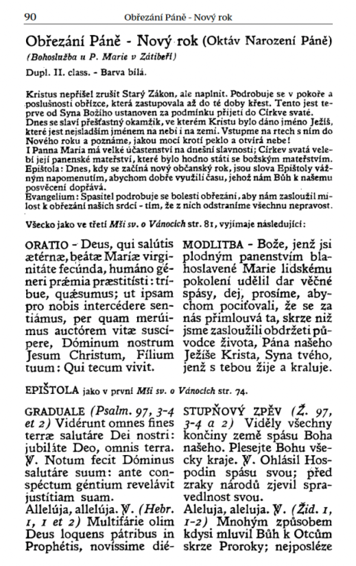 Římský misál – P. M. Schaller, 1952