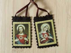 Hnědý škapulíř - Ježíš Kristus a Panna Maria