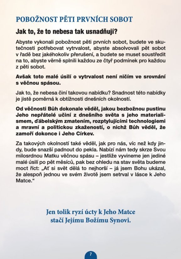 Pět prvních sobot – schody do nebe