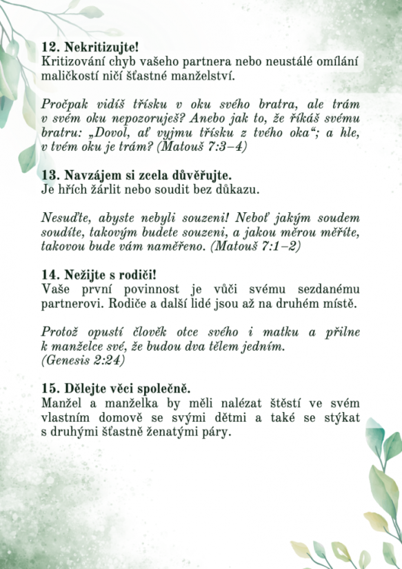 Jak mít šťastné manželství – svatební přáníčko