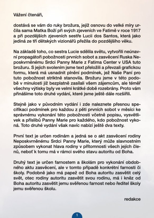 Pět prvních sobot – schody do nebe