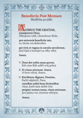 Modlitba před a po jídle – latinsky a česky