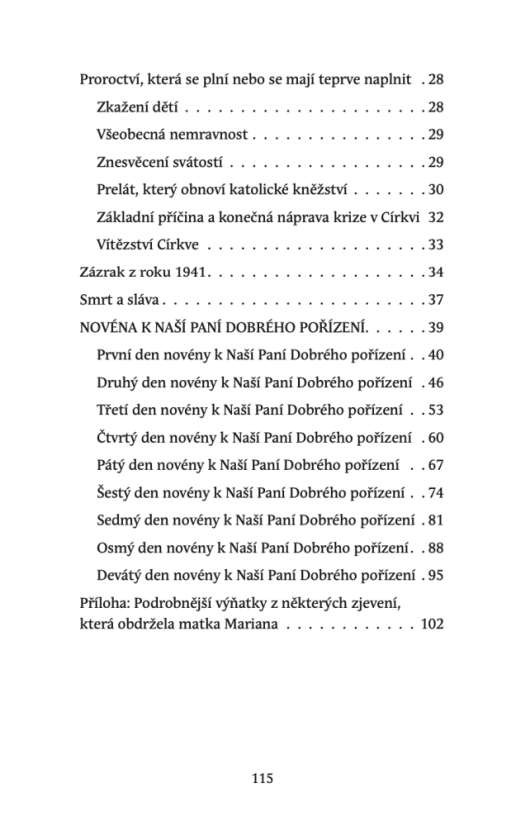 Naše Paní Dobrého pořízení a novéna