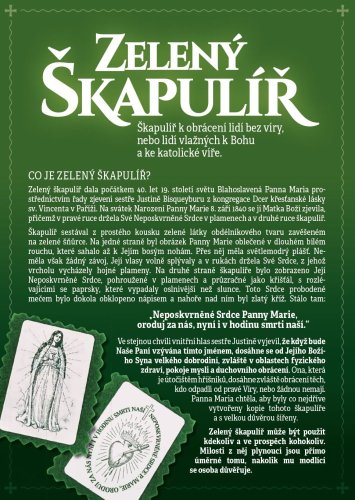 Letáček zelený škapulíř – 25ks