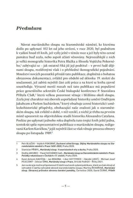 Stěžeň jenž drží loď: Dějiny mariánského sloupu na Staroměstském náměstí v Praze
