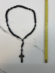 Dřevěný růženec - 8 mm - barva černý